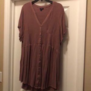 Torrid rose colored baby doll top